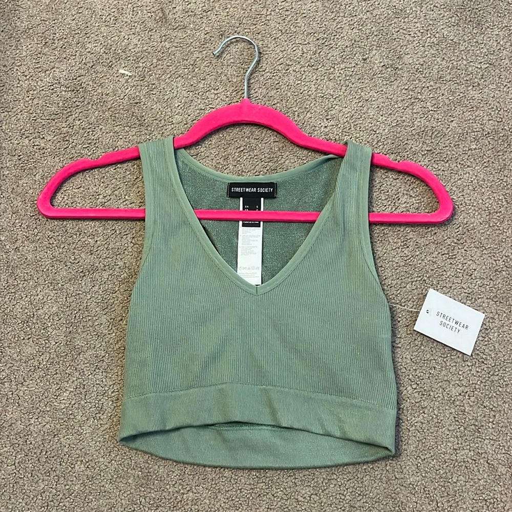 New with tags green top
